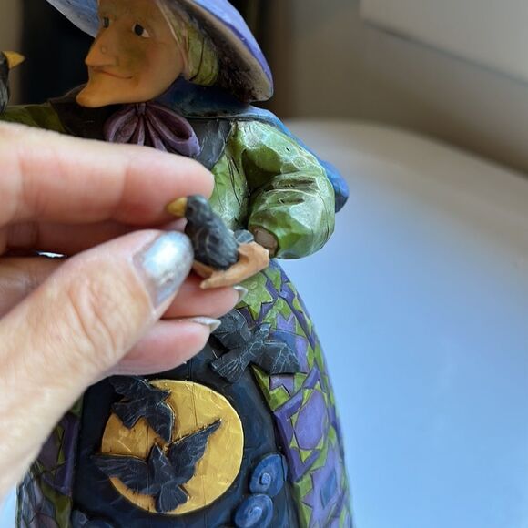 New in box 2004 Jim Shore Black Bird Stew Witch with Black Birds Figurine - Picture 8 of 10